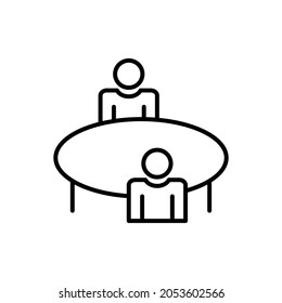 Beratungssymbol. Vektorgrafik der Konsultation. 