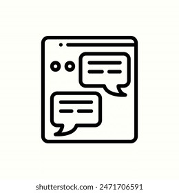 consultation icon, isolated line icon