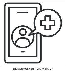 Consultation Icon Lineal Style. Vector Illustration Graphic Design