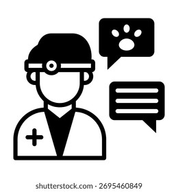 Consultation Icon Mixed Style Vector Illustration