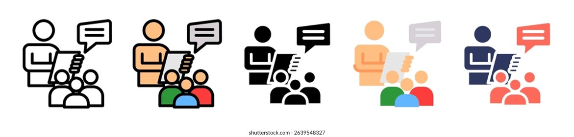 Consultation Icon Multiple Vector Illustration