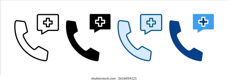 Consultation Icon Set Multiple Style Collection