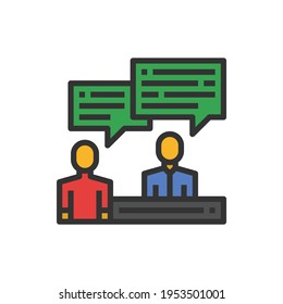 Ilustración de vectores de iconos de consulta .