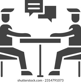 Consultation icon vector image. Suitable for mobile application web application and print media.
