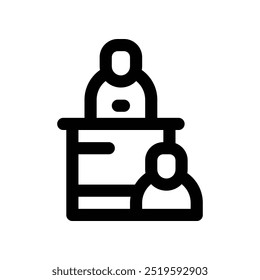 consultation icon. vector line icon for your website, mobile, presentation, and logo design.