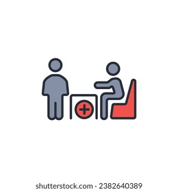 consultation icon. vector.Editable stroke.linear style sign for use web design,logo.Symbol illustration.