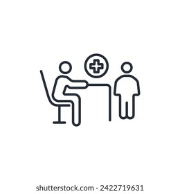 consultation icon. vector.Editable stroke.linear style sign for use web design,logo.Symbol illustration.