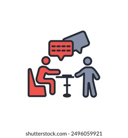 icono de consulta. Vector. Trazo editable. signo de estilo lineal para uso Diseño web, logotipo. Ilustración de símbolo.