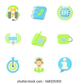 Consultation icons set. Cartoon illustration of 9 consultation vector icons for web