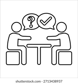 ícones de consulta. ilustração de vetor de linha simples