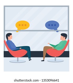 Consultation illustration in flat design  