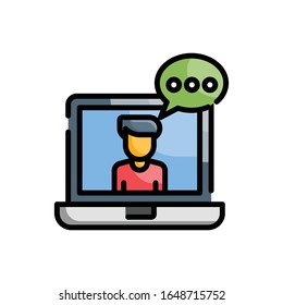 Icono de esquema de consulta rellenado.ilustración vectorial. EPS 10