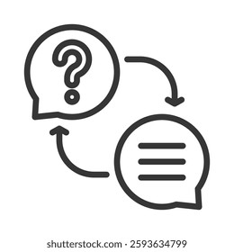 Consultation Outline Icon Vector Illustration