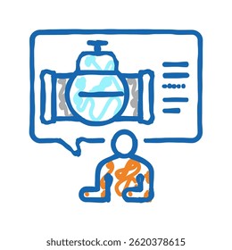 consultation pipeline construction doodle icon sketch vector. consultation pipeline construction sign. isolated symbol illustration