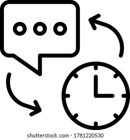 Consultation Session Time Concept Vector Icon Design, Trade and barter Symbol on White background