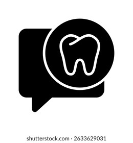 Consulta de design de vetor para compromisso de verificação de dentista. Ícone de discussão médica, conceito de consulta de clínica dentária