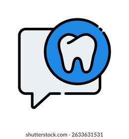 Consultation Vector Design for Dentist Checkup Appointment. Medical discussion icon, dental clinic consultation concept