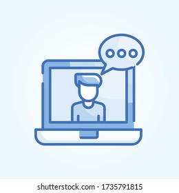 Ilustración de estilo de icono vector de consulta. Símbolos de comunicación. EPS 10