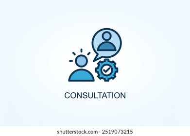 Consultation vector or logo sign symbol illustration