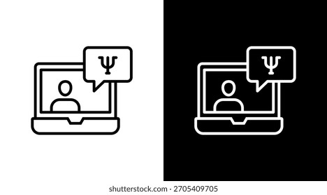 Consultation White Icon Set Design