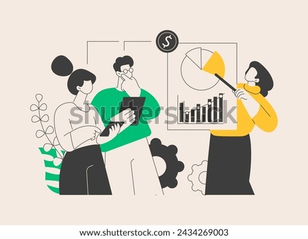 Consultative selling abstract concept vector illustration. Consultative sales approach, selling process, salesman coaching, corporate representative, consultation process, broker abstract metaphor.