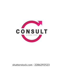 Consulting agency logo chat design symbol