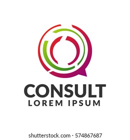 Consulting agency logo. Communication, Speak, Speech Bubble, Talk logo. Chat icon.  chat bubble icon. Company, corporate, finance, union, corporate, business logo. 