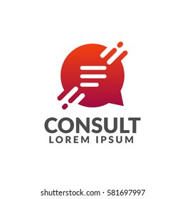 Consulting agency logo. Communication, Speak, Speech Bubble, Talk logo. Chat icon.  chat bubble icon. Company, corporate, finance, union, corporate, business logo. 