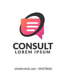 Consulting agency logo. Communication, Speak, Speech Bubble, Talk icon. Chat icon.  Chat bubble icon. Company, corporate, finance, union, corporate, business logo.