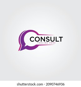 Consulting agency logo template, vector illustration