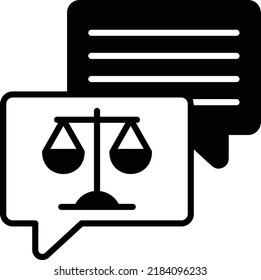 Consulting attorney  vector icon design, Law Firm and Legal institutions Stock illustration, Debate Sign, Legal advice concept