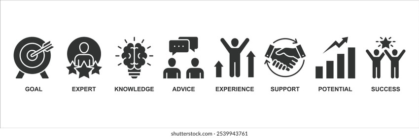 Conceito de ilustração de vetor de ícone da Web para consulta de negócios com um ícone