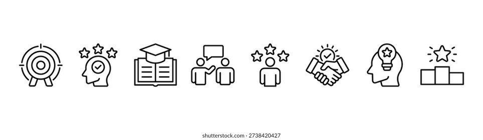 Consulting banner web icon vector illustration concept for business consultation with an icon of goals, expert, knowledge, advice, experience, support, potential, success