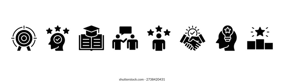Consulting banner web icon vector illustration concept for business consultation with an icon of goals, expert, knowledge, advice, experience, support, potential, success