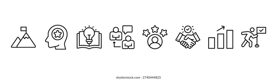 Consulting banner web icon vector illustration concept for business consultation with an icon of goals, expert, knowledge, advice, experience, support, potential, success