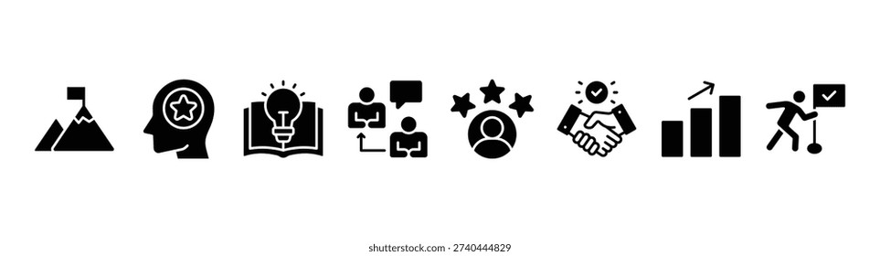 Consulting banner web icon vector illustration concept for business consultation with an icon of goals, expert, knowledge, advice, experience, support, potential, success