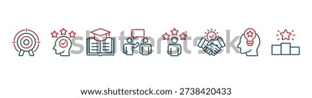 Consulting banner web icon vector illustration concept for business consultation with an icon of goals, expert, knowledge, advice, experience, support, potential, success