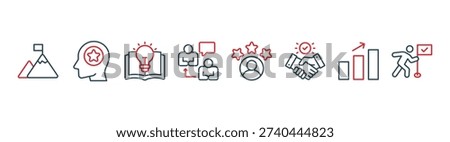 Consulting banner web icon vector illustration concept for business consultation with an icon of goals, expert, knowledge, advice, experience, support, potential, success