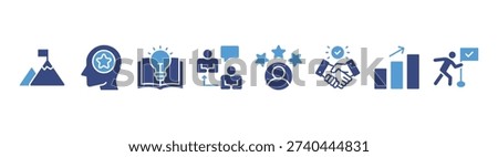 Consulting banner web icon vector illustration concept for business consultation with an icon of goals, expert, knowledge, advice, experience, support, potential, success