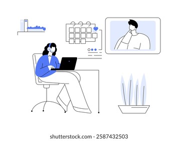 Consulting before the date isolated cartoon vector illustrations. Online dating consultant talking with customer before date, online business, IT sector, professional service vector cartoon.