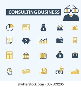 consulting business icons
