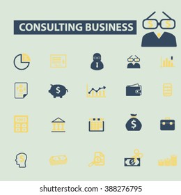 consulting business icons

