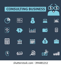 consulting business icons
