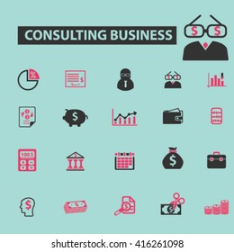 consulting business icons
