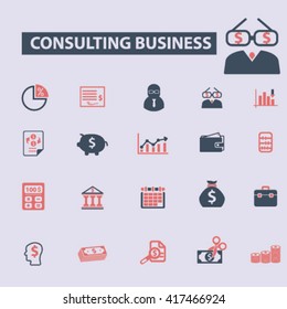 consulting business icons
