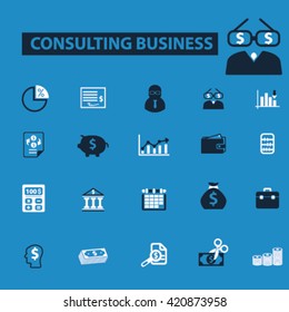 consulting business icons
