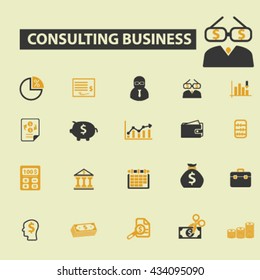 consulting business icons
