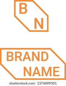 IT consulting business logo with brand name. Integration and interconnection icon. Orange creative design element and visual identity. Suitable for information technology, service, business solution.