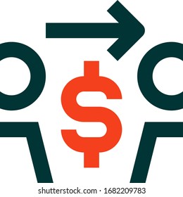 Consulting, business, mentor - vector icon 