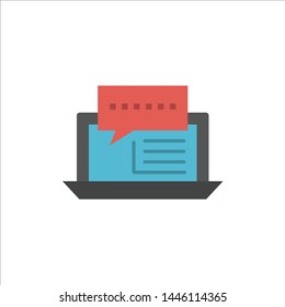 Consulting, Chat, Dialog, Internet, Online, Social  Flat Color Icon. Vector icon banner Template